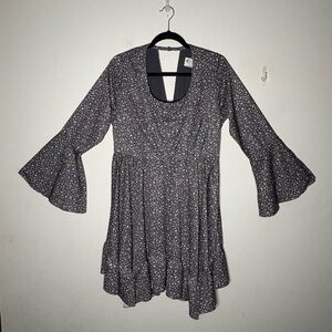 Joyfolie Mia Joy Asymmetrical Long Sleeve Flowy Dress Size L